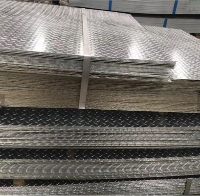 A36 Q235 Q345 Galvanized Steel Plate 2mm 8mm Low Carbon Galvanized Checker Plate